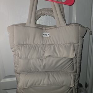 WILO Quilted Travel Tote in Light Beige